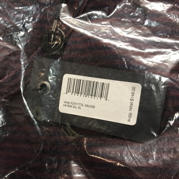 🎁 JOHN VARVATOS STAR USA Stripe Long Sleeve T-Shirt - Picture 2 of 3